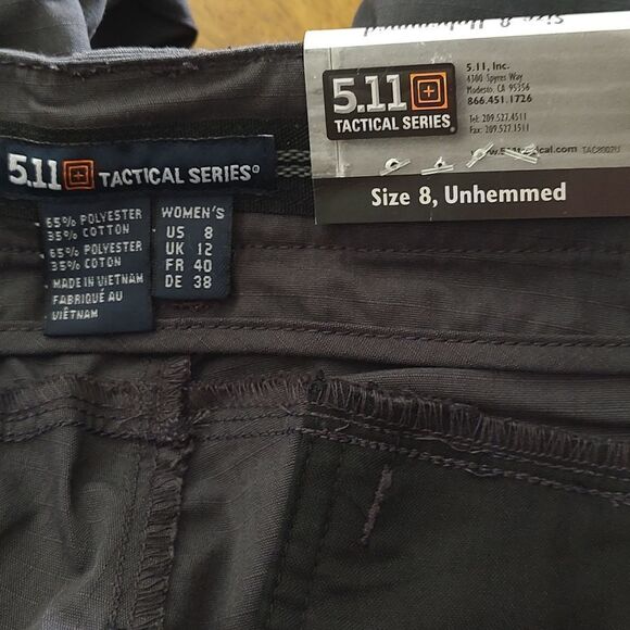5.11 Tactical Women's Stryke Pants Nascar logo Sz 8 unhemmed - Picture 9 of 13